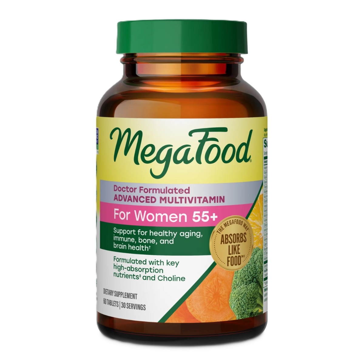 MegaFood AT Women's 55+ Advanced Multivitamin 60 Tabletten