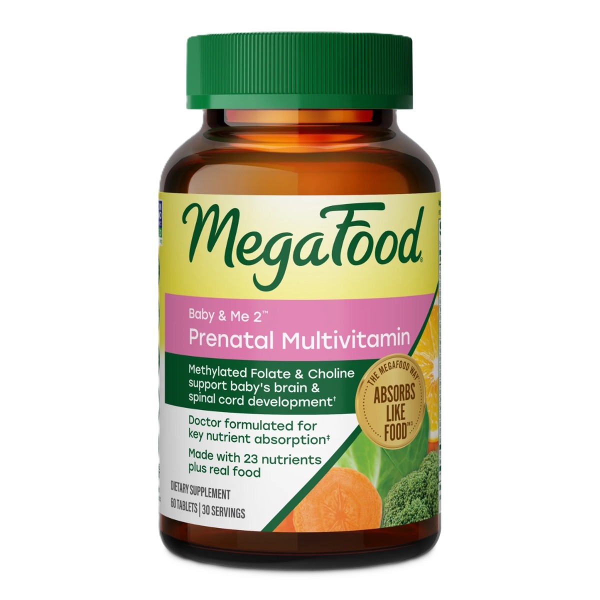 MegaFood AT Baby & Me 2 Prenatal Multi 60 Tabletten