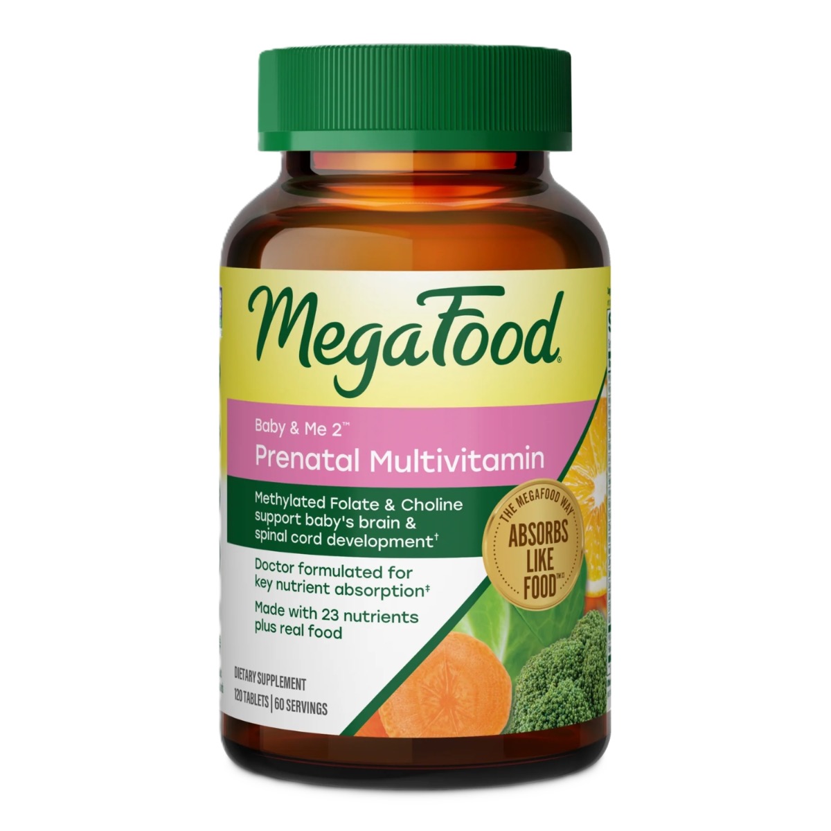 MegaFood AT Baby & Me 2 Prenatal Multi 120 Tabletten