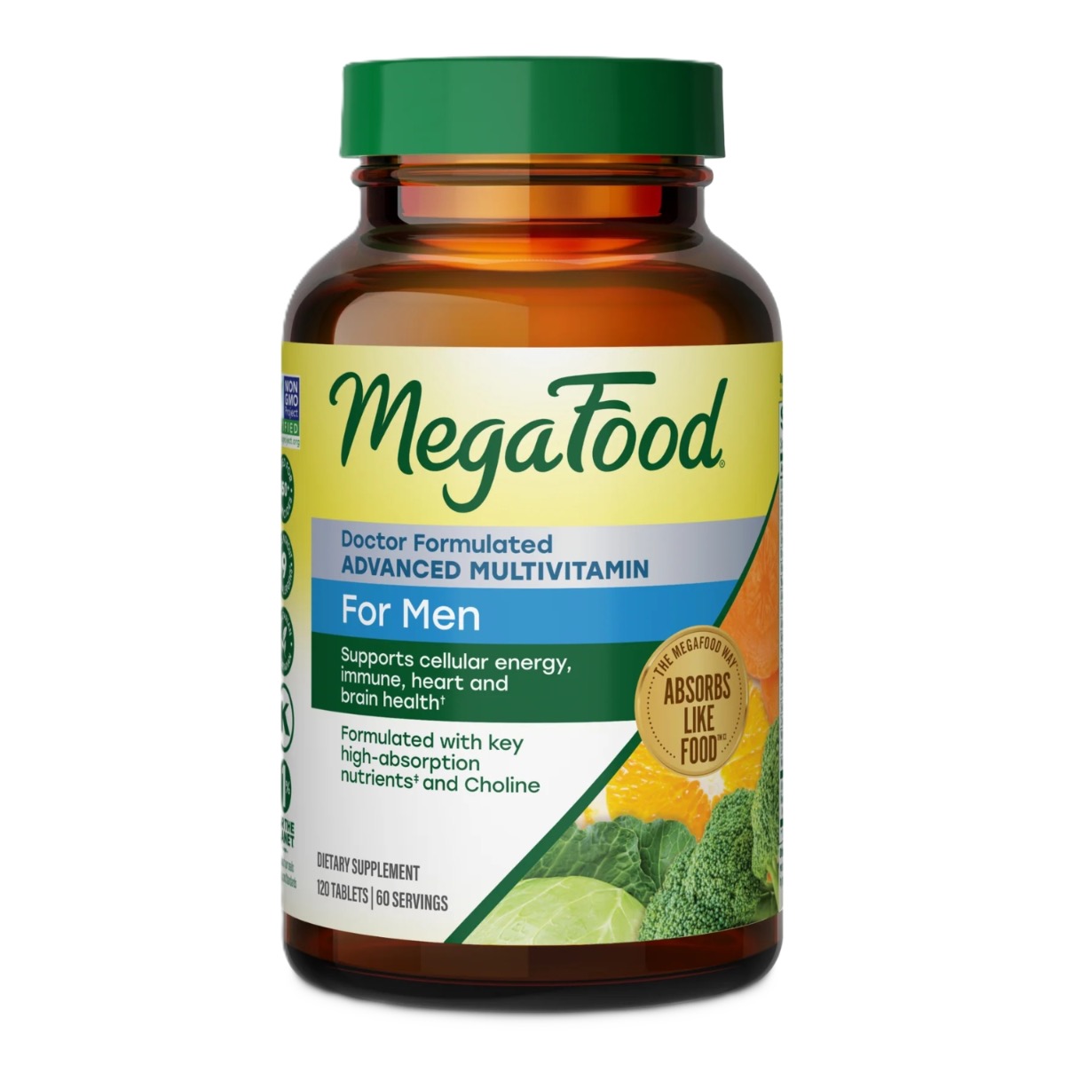 MegaFood AT Men's Advanced Multivitamin für Männer 120 Tabletten