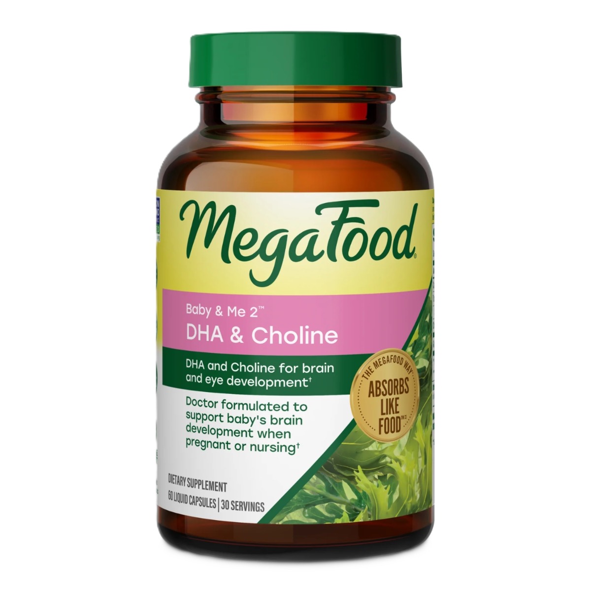 MegaFood AT Baby & Me 2 Prenatal DHA & Choline 60 Kapseln