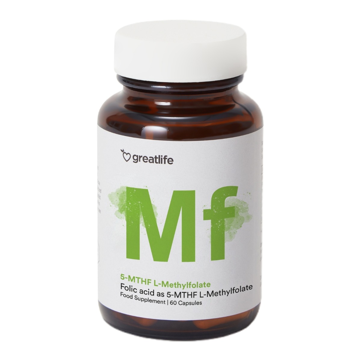 Greatlife 5-MTHF L-Methylfolat (Folsäure) 60 Kapseln