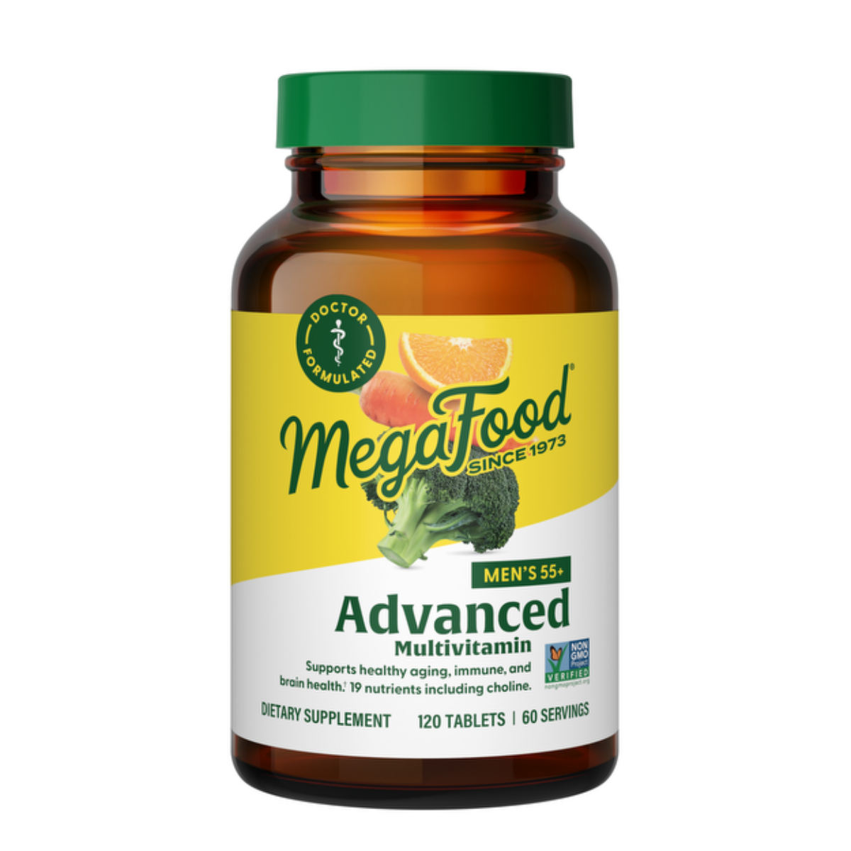 MegaFood AT Men's 55+ Advanced Multivitamin 120 Tabletten